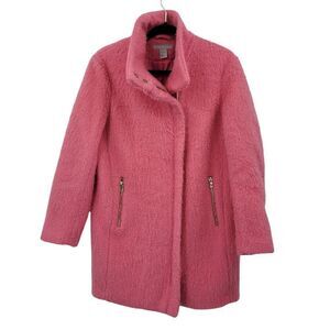 H&M Womens Bubble Gum Pink Wool Oversized Coat 6 Barbiecore Softgirl City Chic‎
